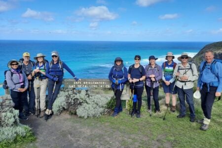 aussie camino walk - picture of pilgrims at cape bridgewater