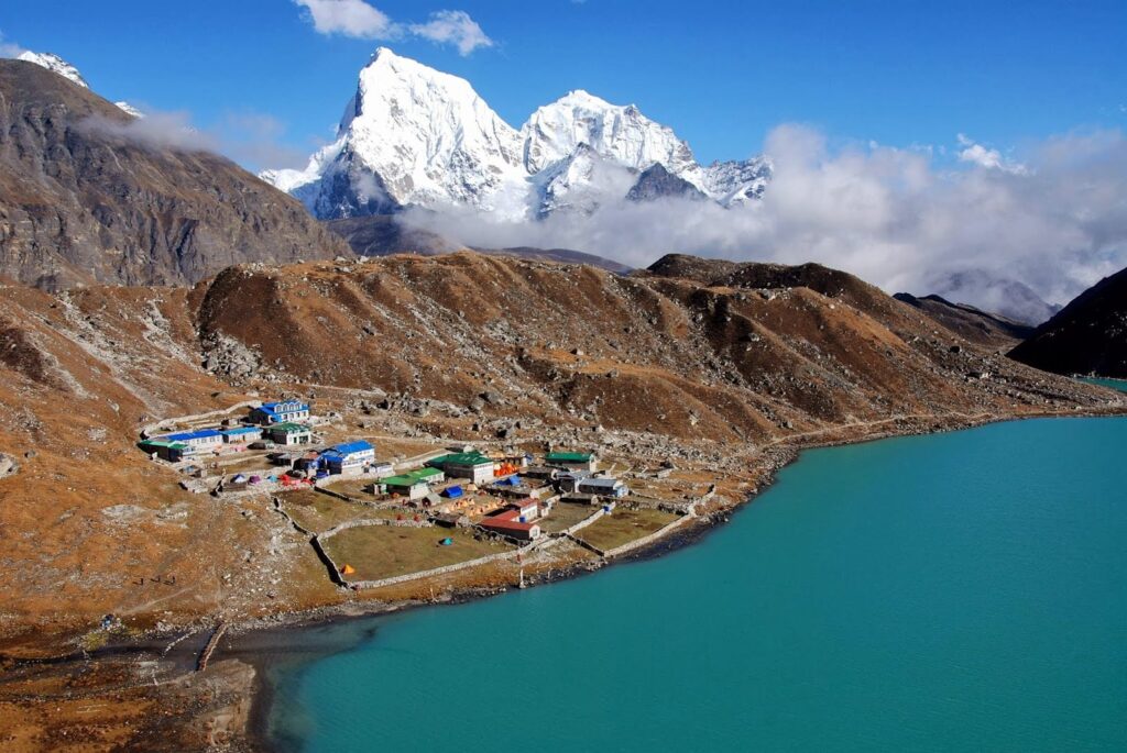 The Gokyo Lakes before guided trek to Everest Base Camp.